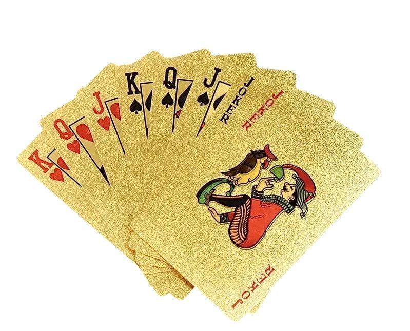 Игральные карты пластиковые 54 шт. Золотой (XJ3679)