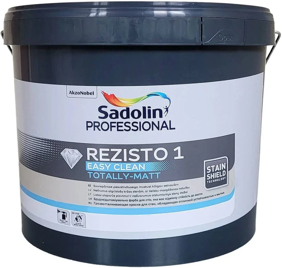 Краска для стен глубокоматовая Sadollin Rezisto 1 2,33 л BC Бесцветный (2889990470)