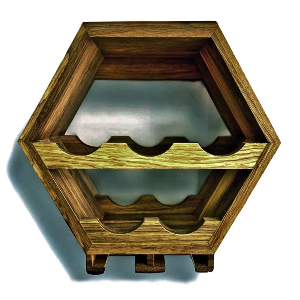 Полка для вина настенная из дерева Накама Палисандр (ПНК-006902)