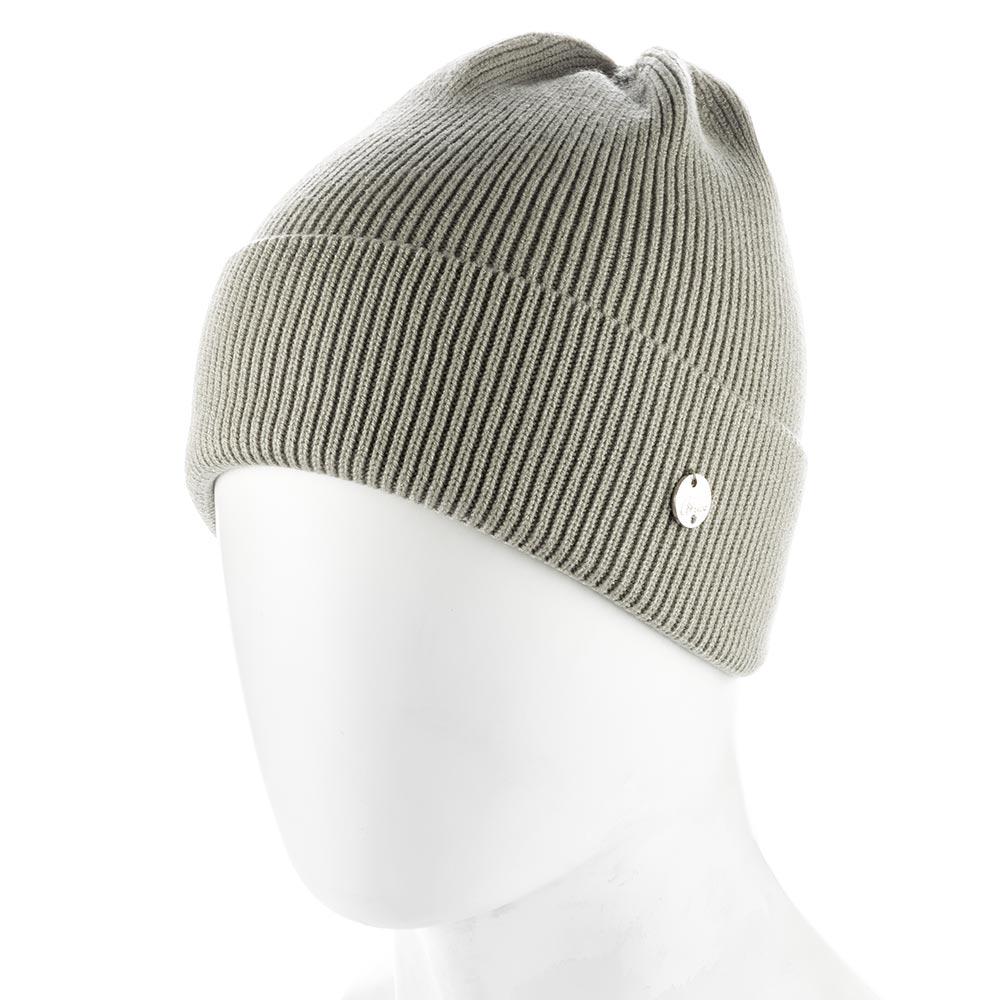 Шапка женская Atrics WH877 одинарной вязки с отворотом Фисташковый