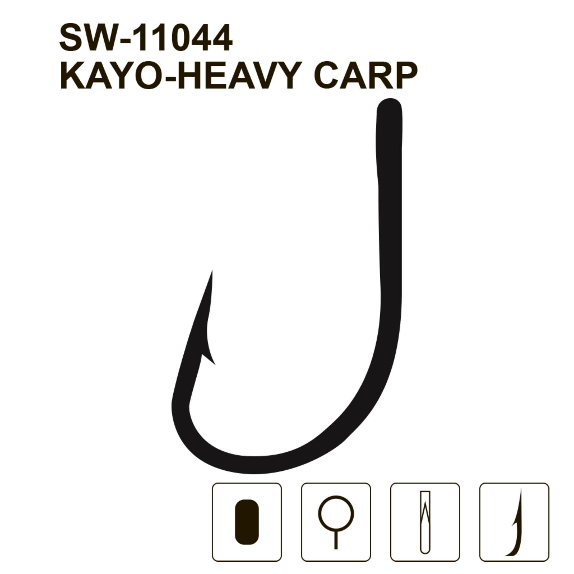 Крючки MiniMax Kayo-Heavy Carp SW-11044 №2 5 шт. - фото 2