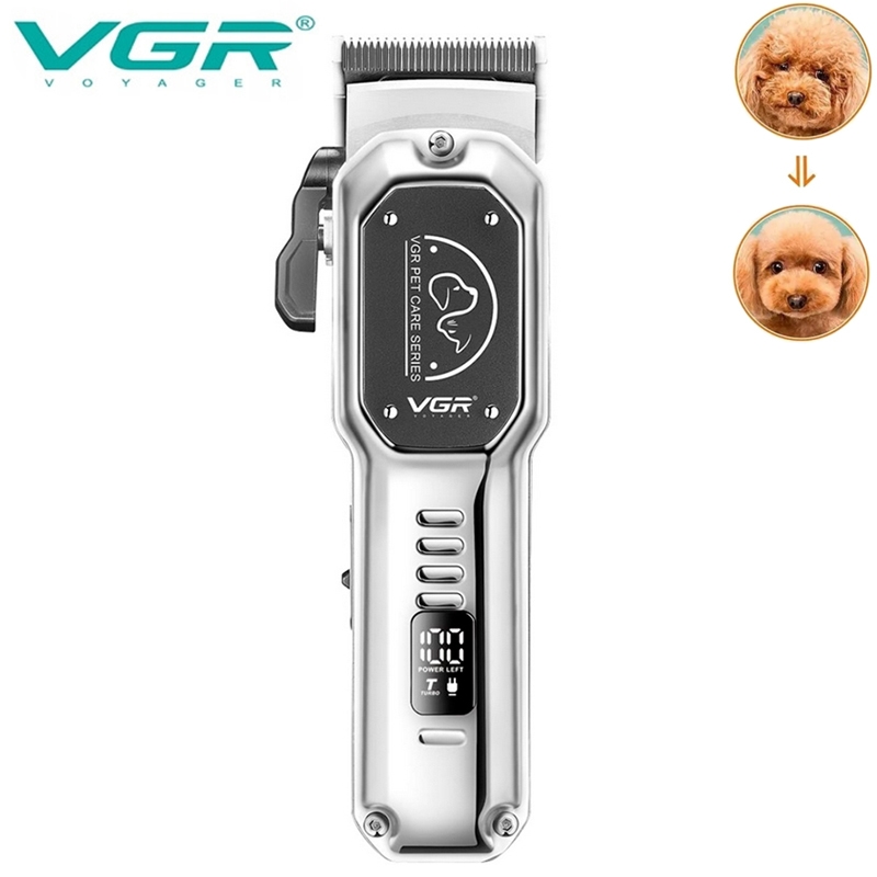 Машинка для стрижки тварин VGR V-201 акумуляторна 10W Grey (tf7463) - фото 2