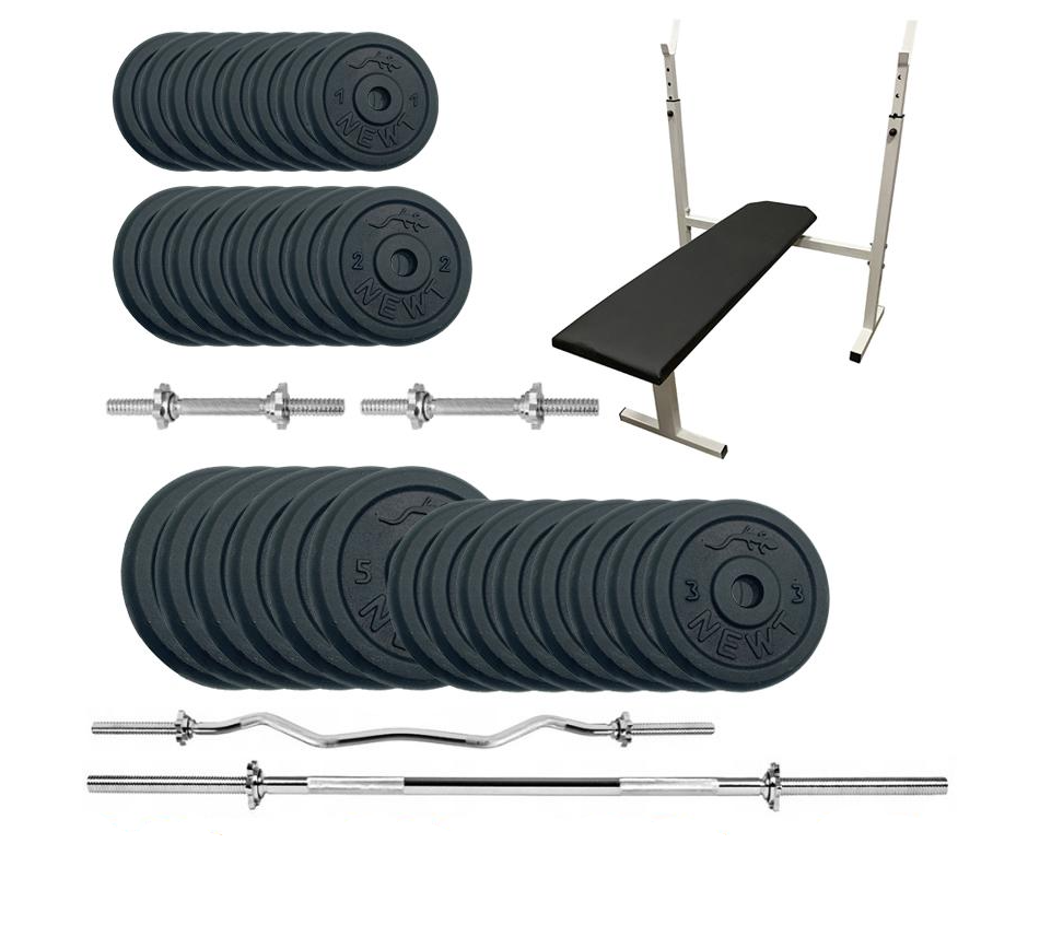 Лава для жиму горизонтальна Newt Gym Set-STHW Home з набором штанг + гантелі 94 кг (8105376)