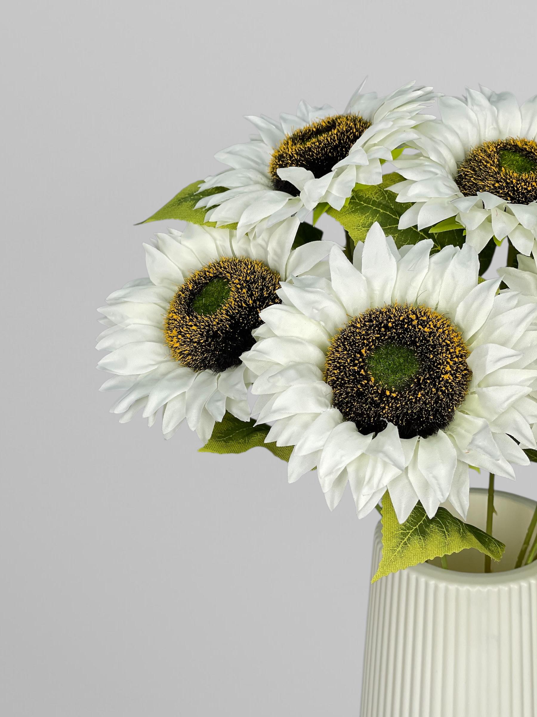 Штучний соняшник 12х48 см Білий (К13196) - фото 6
