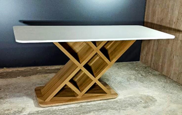 Стол Кенай 170х80 см Белый/Дуб Сонома светлый