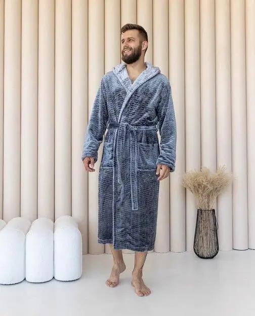 Халат на запах Серый 2XL (П4К-am-m-halat-002-02)