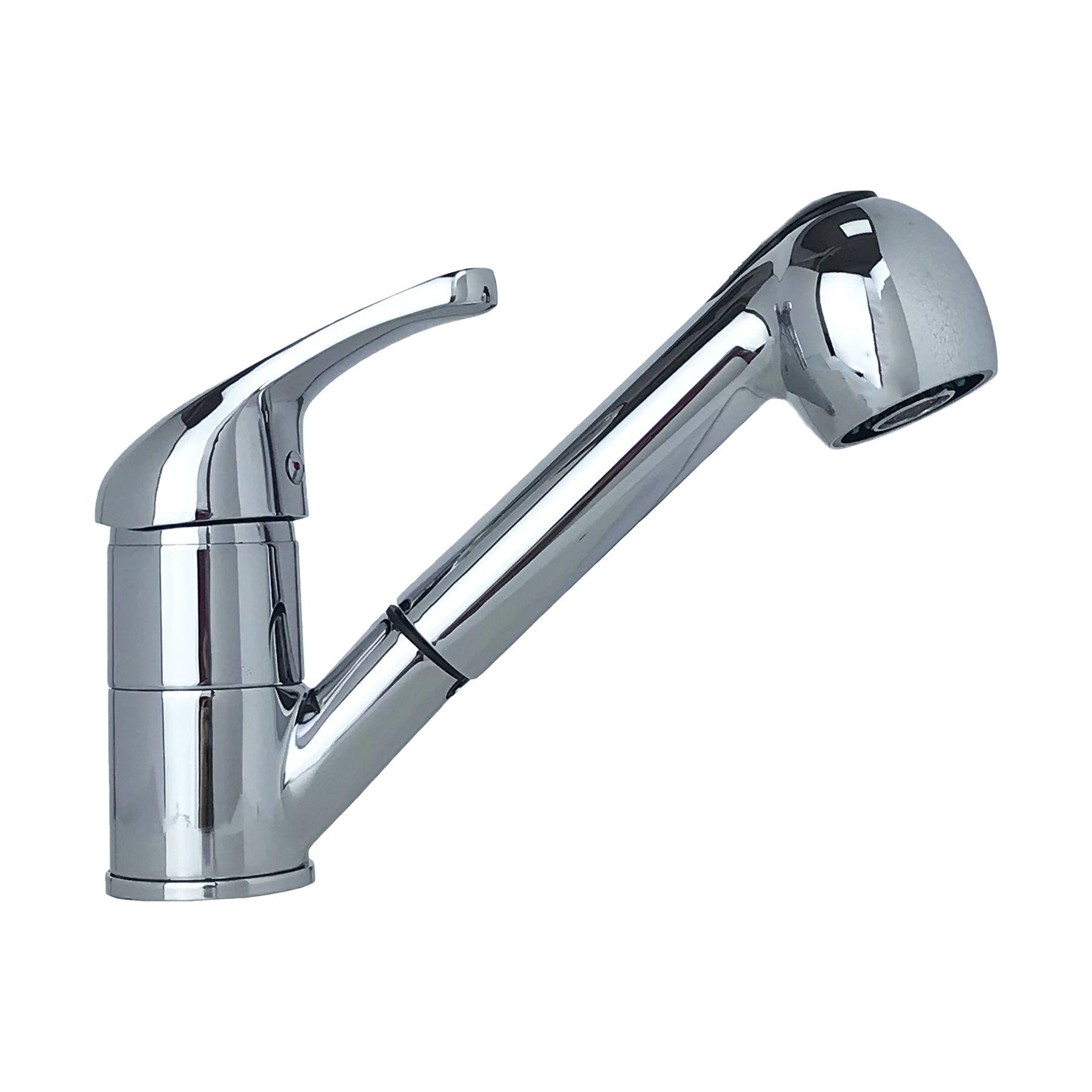 Смеситель для кухни Globus Lux Solly GLSO-0107 000009291 с видвижной лейкой Хром (108408)