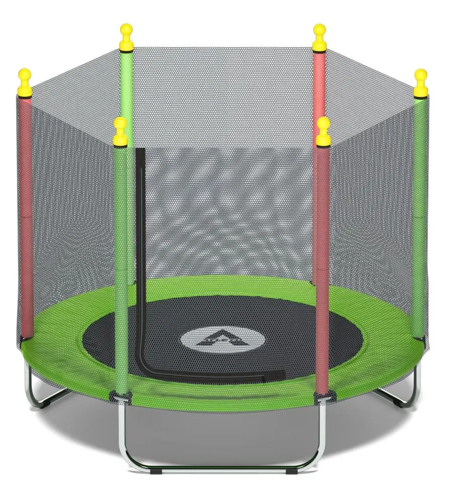 Батут дитячий Atleto KRB10 із захисною сіткою на металевих опорах 160 см Зелений (132-76-42400220) - фото 5 Батут дитячий Atleto KRB10 із захисною сіткою на металевих опорах 160 см Зелений (132-76-42400220) - фото 5