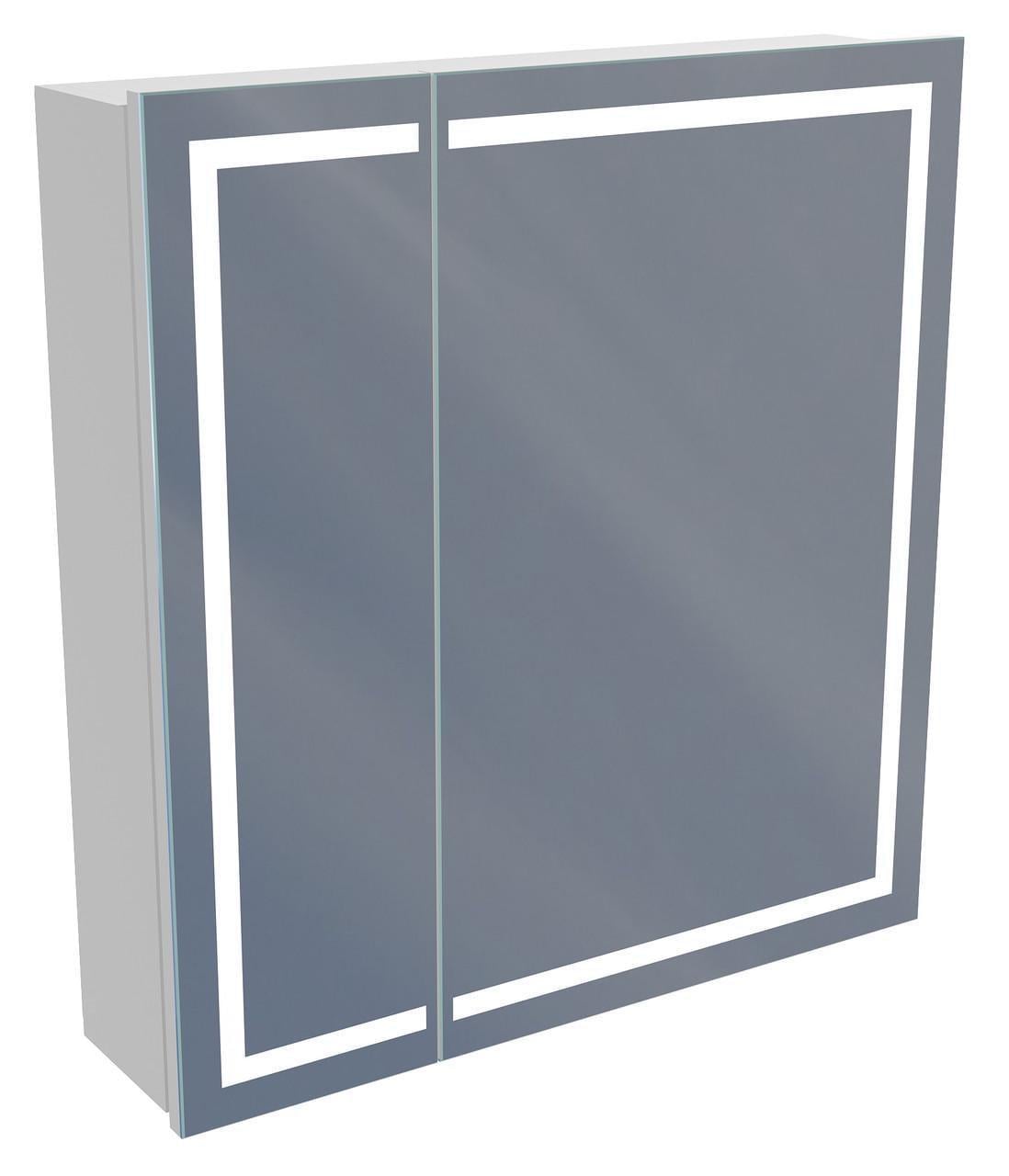 Шкаф зеркальный в ванную комнату AVT ЭКО с LED подсветкой 650 мм (avt-ЕЗЛ-65/2)