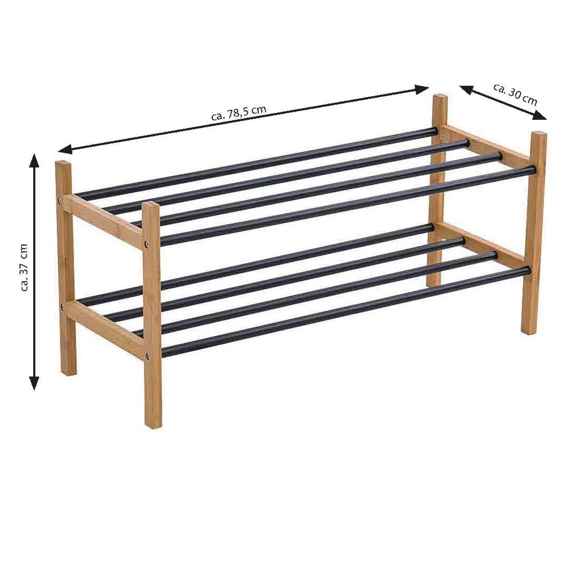 Полиця для взуття Casa Si Shoe Rack Bamboo (CS92307W04) - фото 3