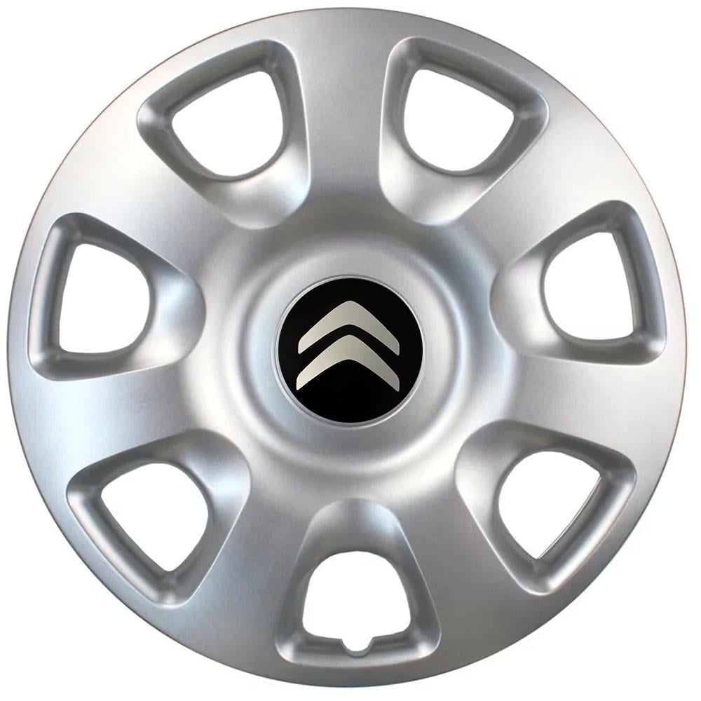 Колпаки SJS 336 с логотипом Citroen R15 4 шт. Серебряный (2654558792)