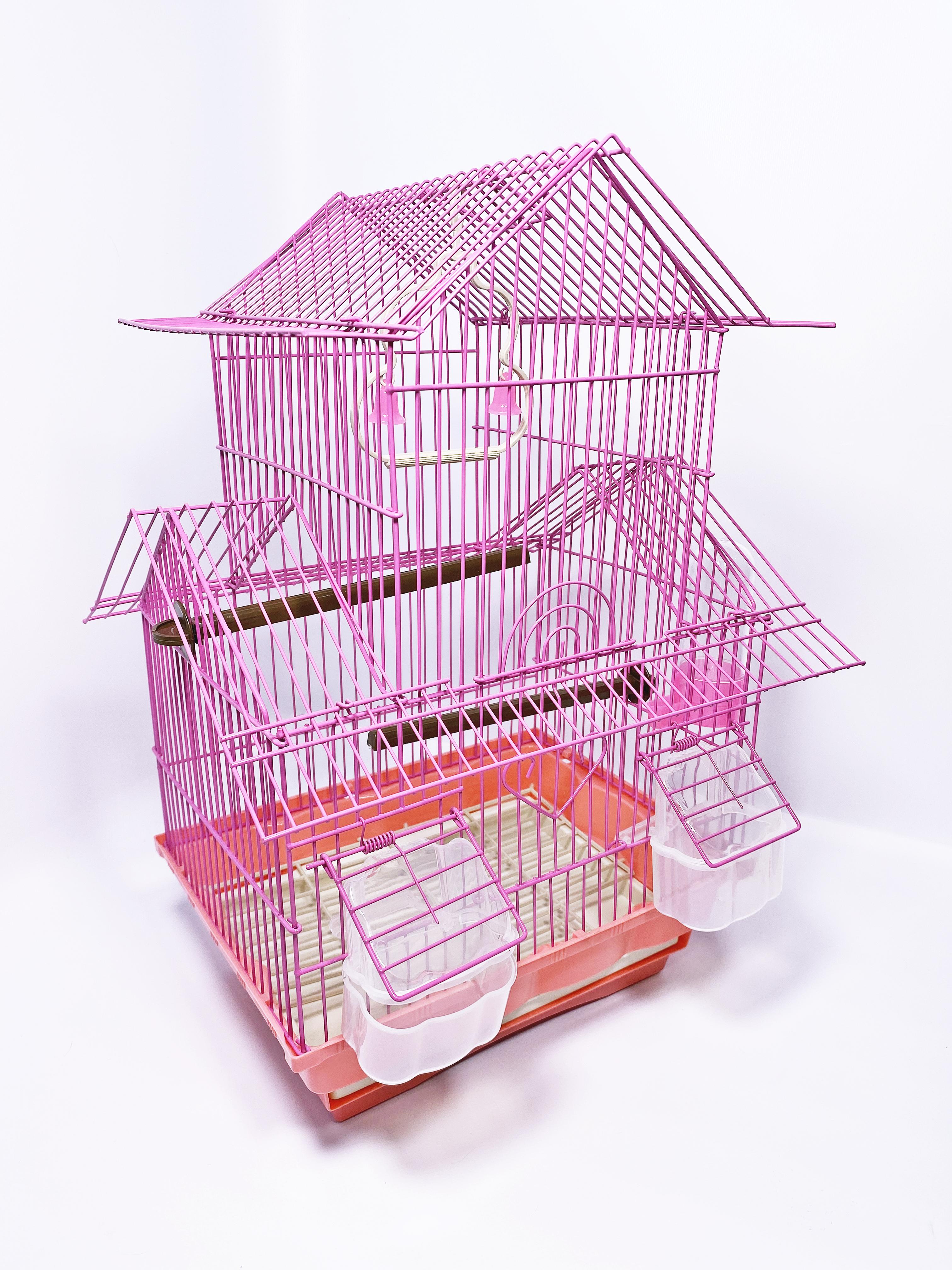 Клетка для птиц ZoomaxA201 30x23x48 см Розовый (26919826) - фото 1 Клетка для птиц ZoomaxA201 30x23x48 см Розовый (26919826) - фото 1