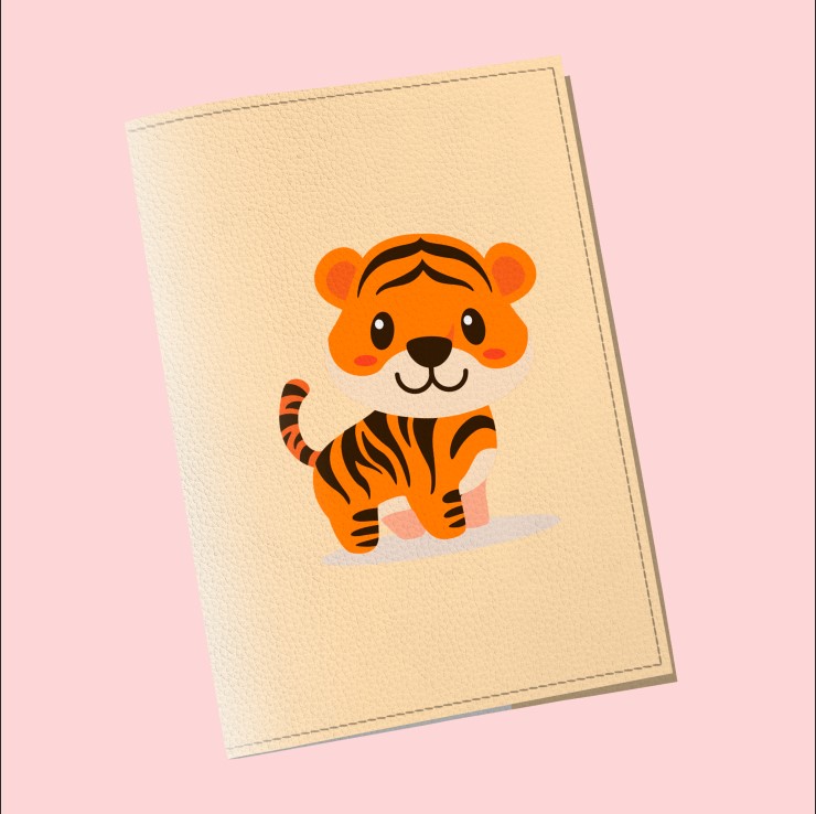 Обкладинка на паспорт The cover Тигреня 9,6x13,3 см (913014)