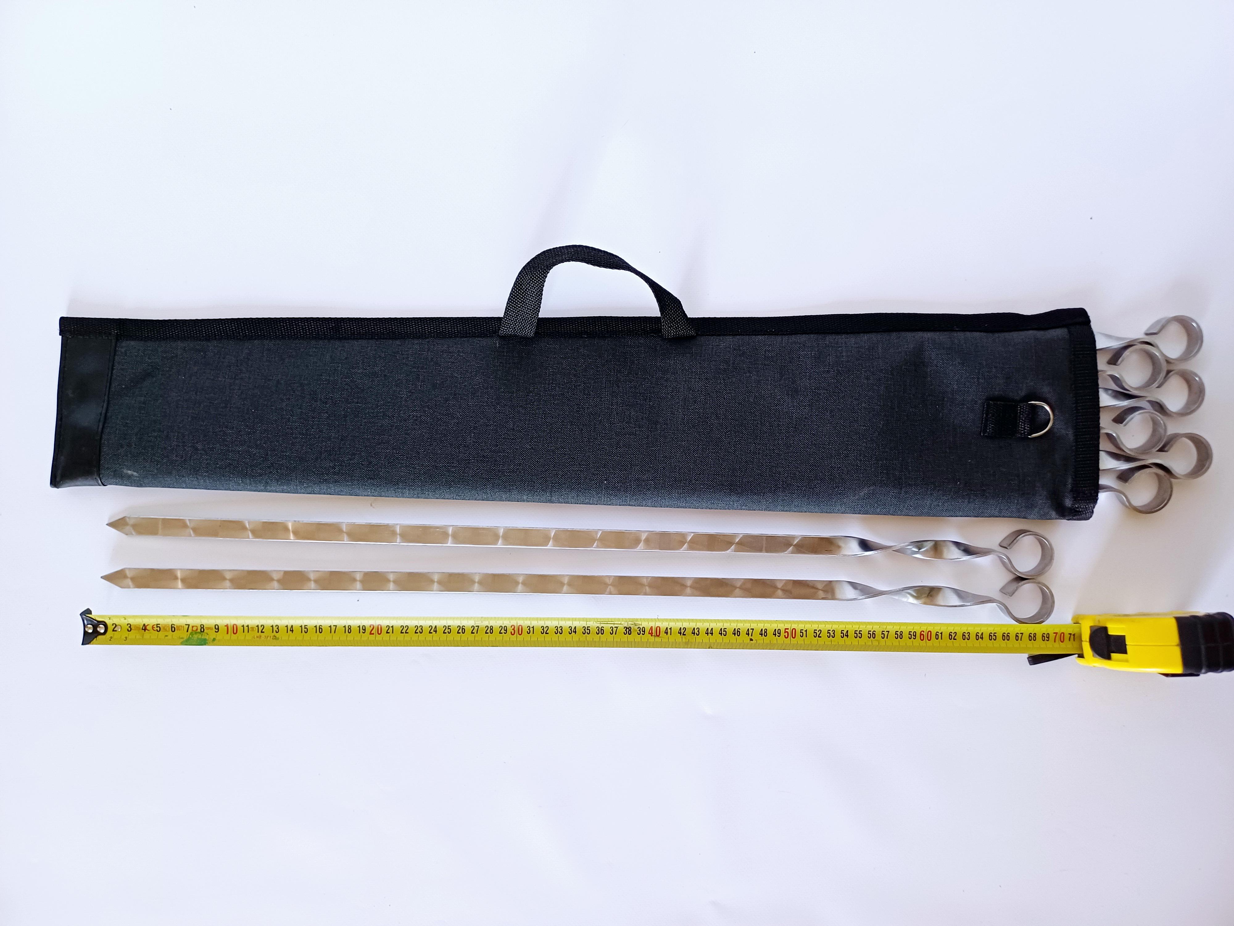 Набір з 6-ти шампурів для Люля Кебаба 3х15х690 мм - фото 2 Набір з 6-ти шампурів для Люля Кебаба 3х15х690 мм - фото 2