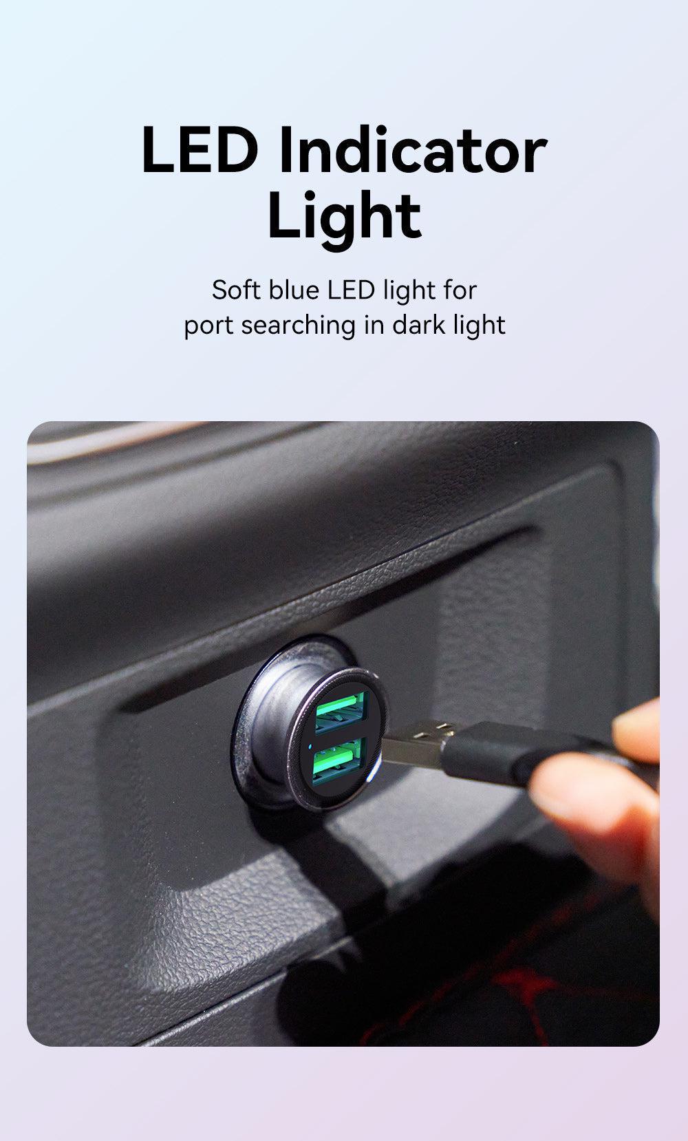 Зарядний пристрій автомобільний Vention 2x USB 18W/18W 4.8A USB-A Quick Charge 4.0/QC3.0 алюмінієвий Сріблястий (FFAH0) - фото 6 Зарядний пристрій автомобільний Vention 2x USB 18W/18W 4.8A USB-A Quick Charge 4.0/QC3.0 алюмінієвий Сріблястий (FFAH0) - фото 6