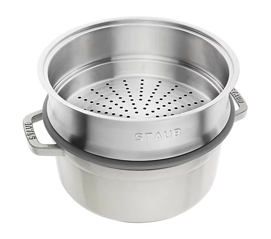 ᐉ Каструля-кокотниця з паровою вставкою Staub La Cocotte кругла