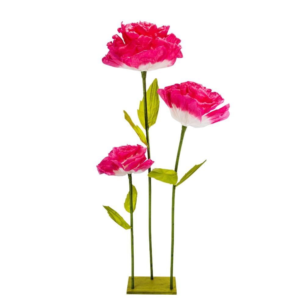 Искусственные цветы крупные ростовые на стойке 155 см Розовый (2030-003)