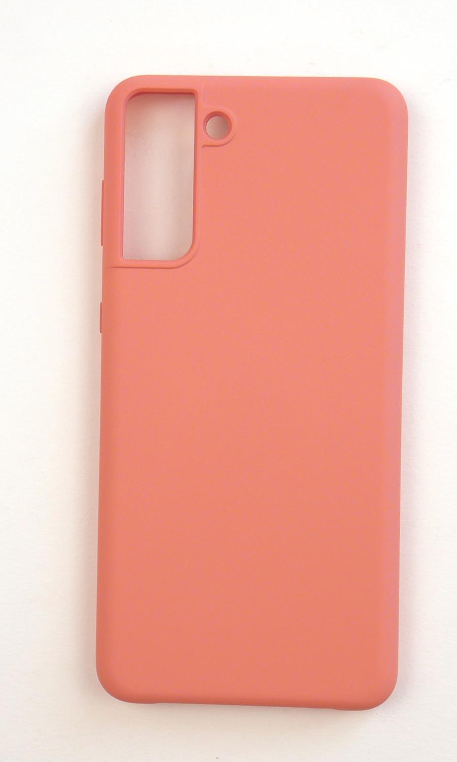 Чехол Jelly Silicone Case Samsung S21 Plus Peach Pink (35)