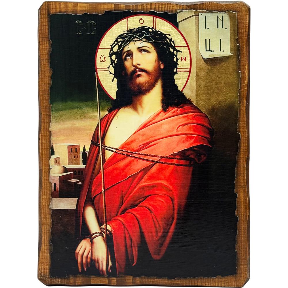 Ікона Спас в терновому Вінці під старовину 21х28 см (4061-3)