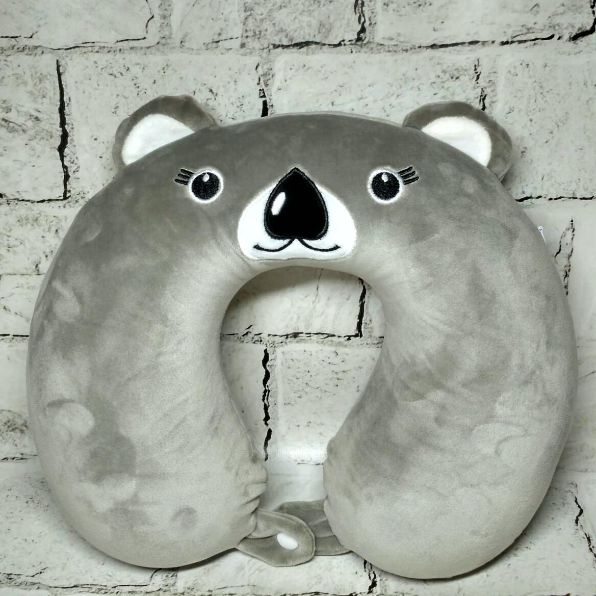 Подушка для путешествий под шею с памятью Коала 29х26х8 см Серый (25-2-31) Подушка для путешествий под шею с памятью Коала 29х26х8 см Серый (25-2-31)