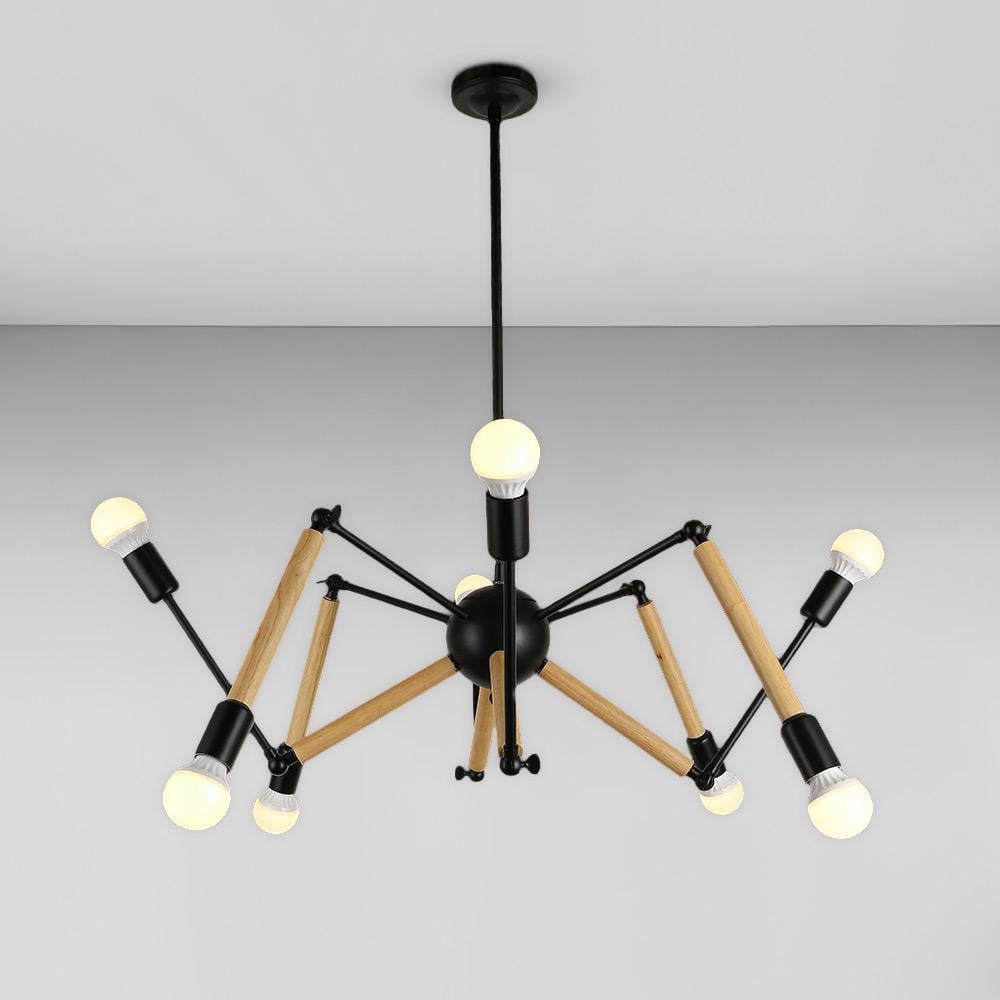 Люстра-паук потолочная Light House LS-17091-8 BK в стиле лофт Черный