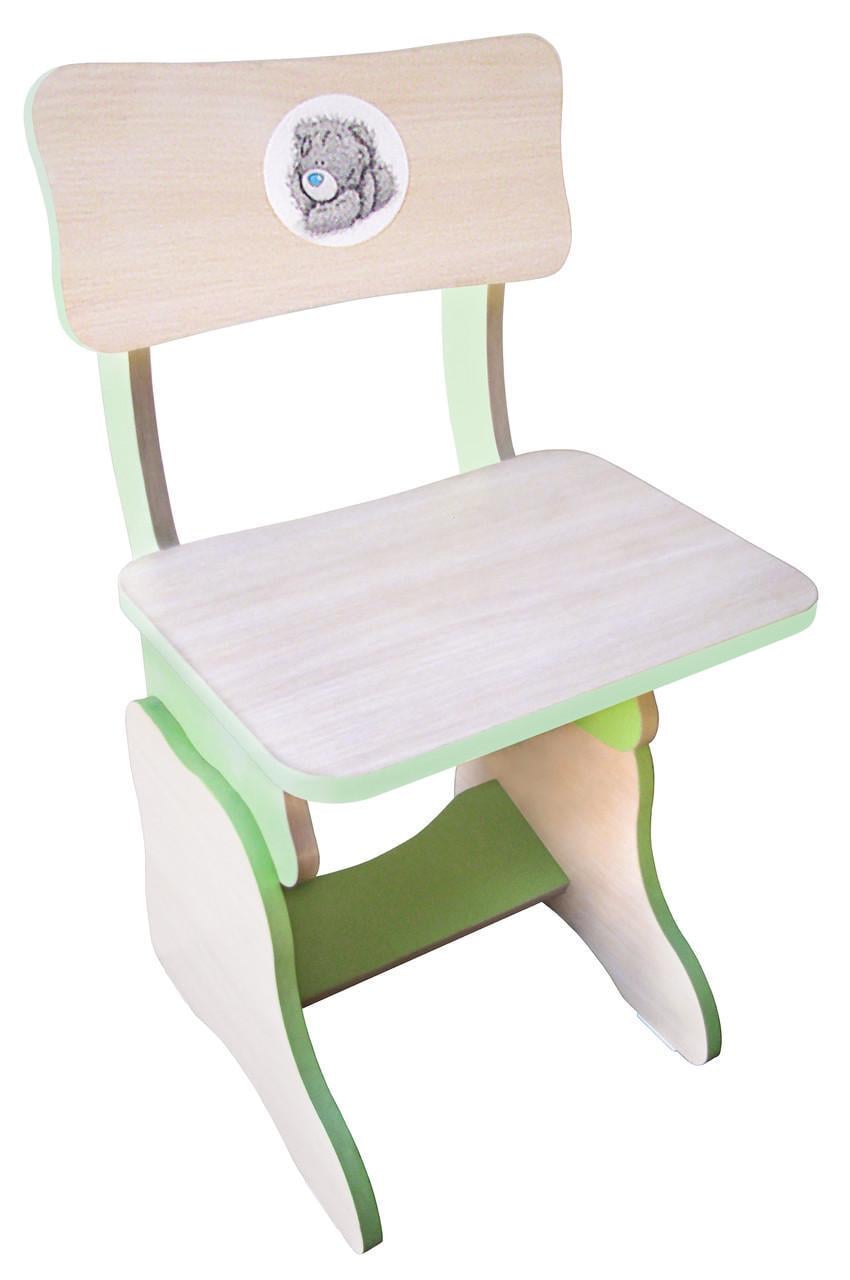 Стул регулируемый МАКСИ-МЕбель Миша Тедди Дуб молочный/Зеленая вода (10454)