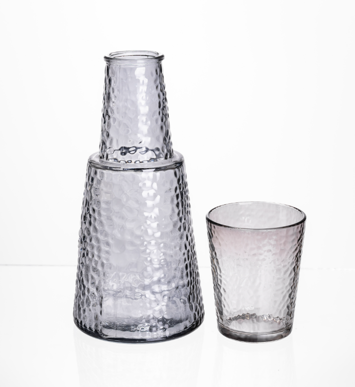 Графин со стаканом-крышкой фактурный 800/250 мл Прозрачный - фото 3 Графин со стаканом-крышкой фактурный 800/250 мл Прозрачный - фото 3