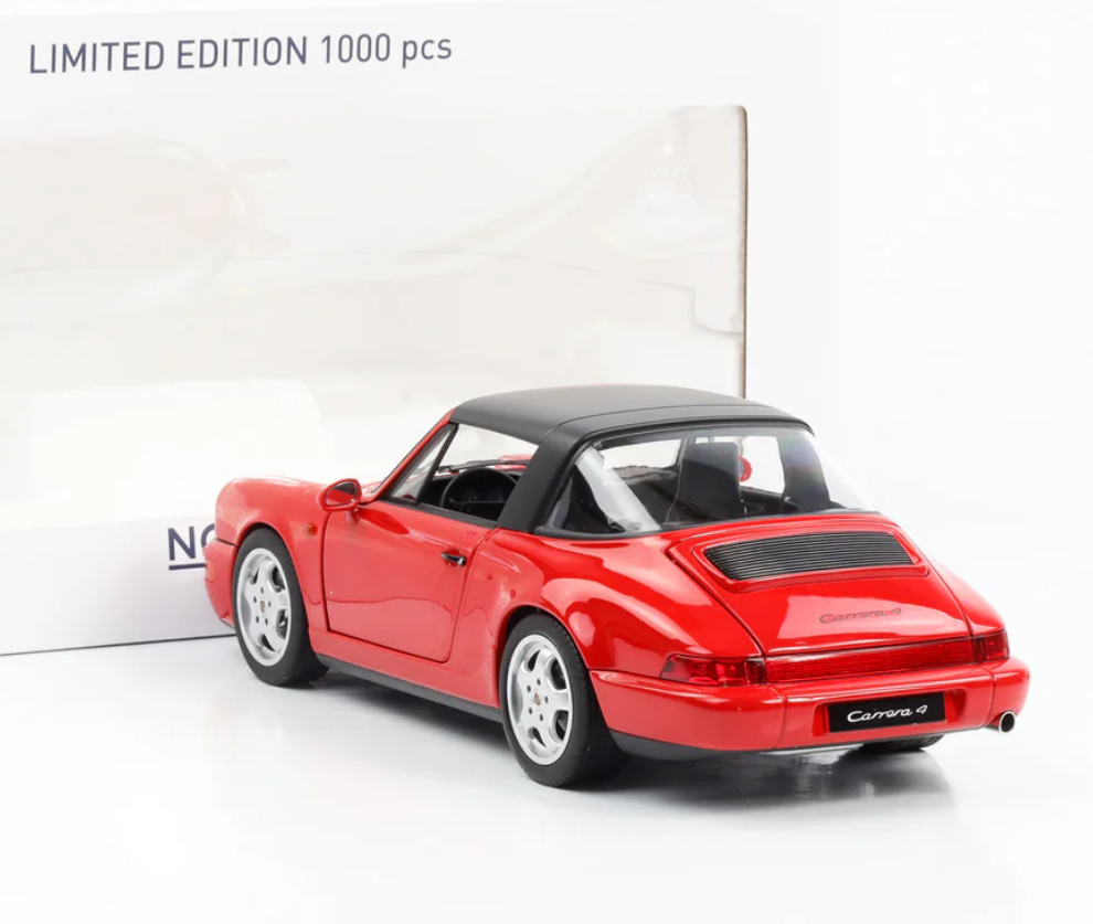 Модель автомобіля Norev 1:18 Porsche 911 964 Carrera 4 Targa Limited Edition Red (187325) - фото 4