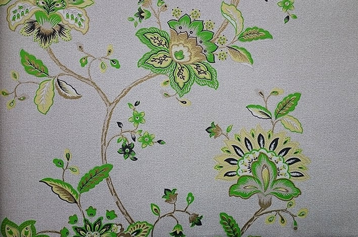 Обои на бумажной основе Шарм 116-03 Хинди 0,53х10 м Серо-зеленый (6348182f545099340e54bf9f)