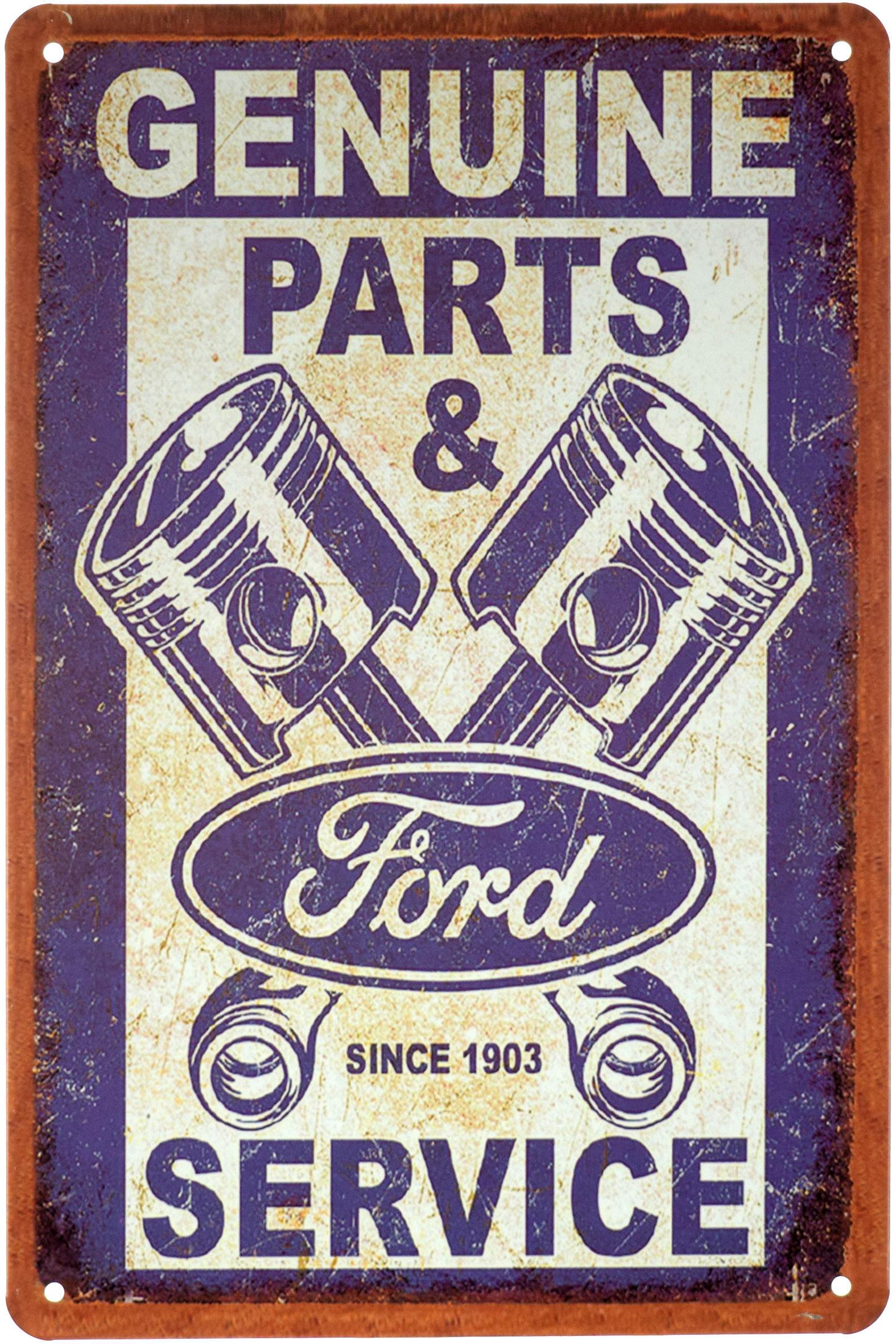 Табличка металлическая Форд Запчасти И Сервис/Ford Parts And Service 20x30 см