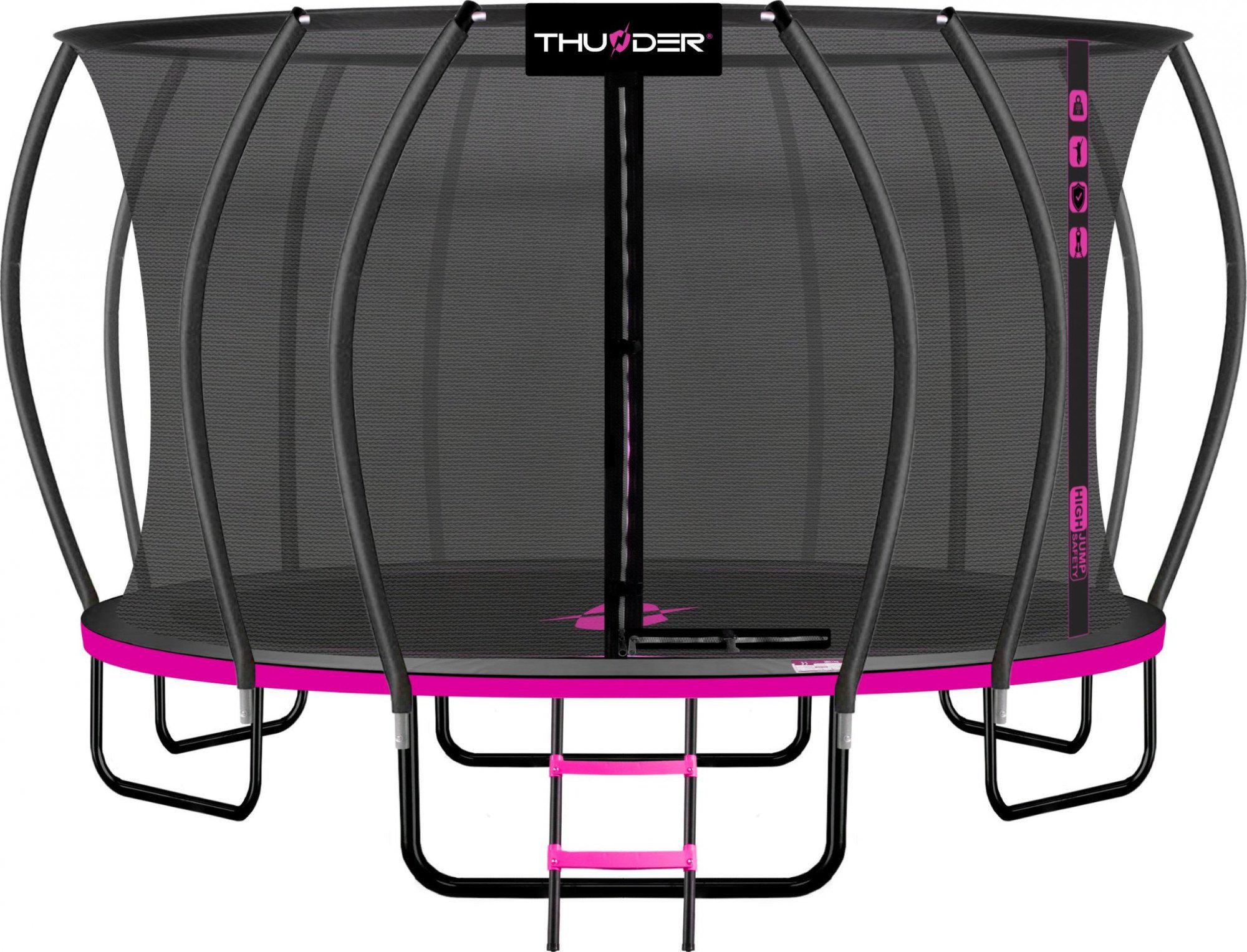 Батут Thunder INSIDE ULTRA с внутренней сеткой 16 футов 490 см Черно-розовый (407481) - фото 1 Батут Thunder INSIDE ULTRA с внутренней сеткой 16 футов 490 см Черно-розовый (407481) - фото 1