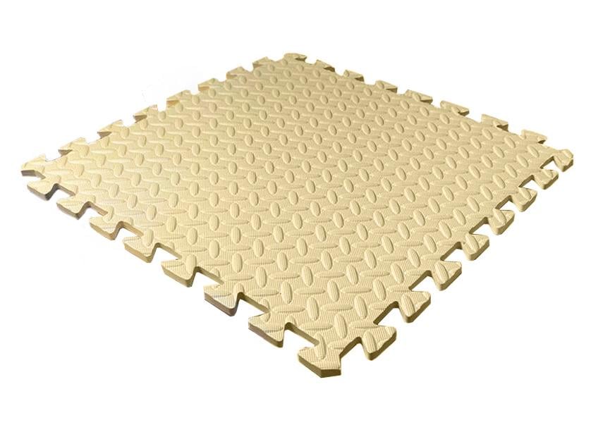 Підлога м'яка-пазл EVA 500х500х10 мм Бежевий (1994664055) - фото 1 Підлога м'яка-пазл EVA 500х500х10 мм Бежевий (1994664055) - фото 1