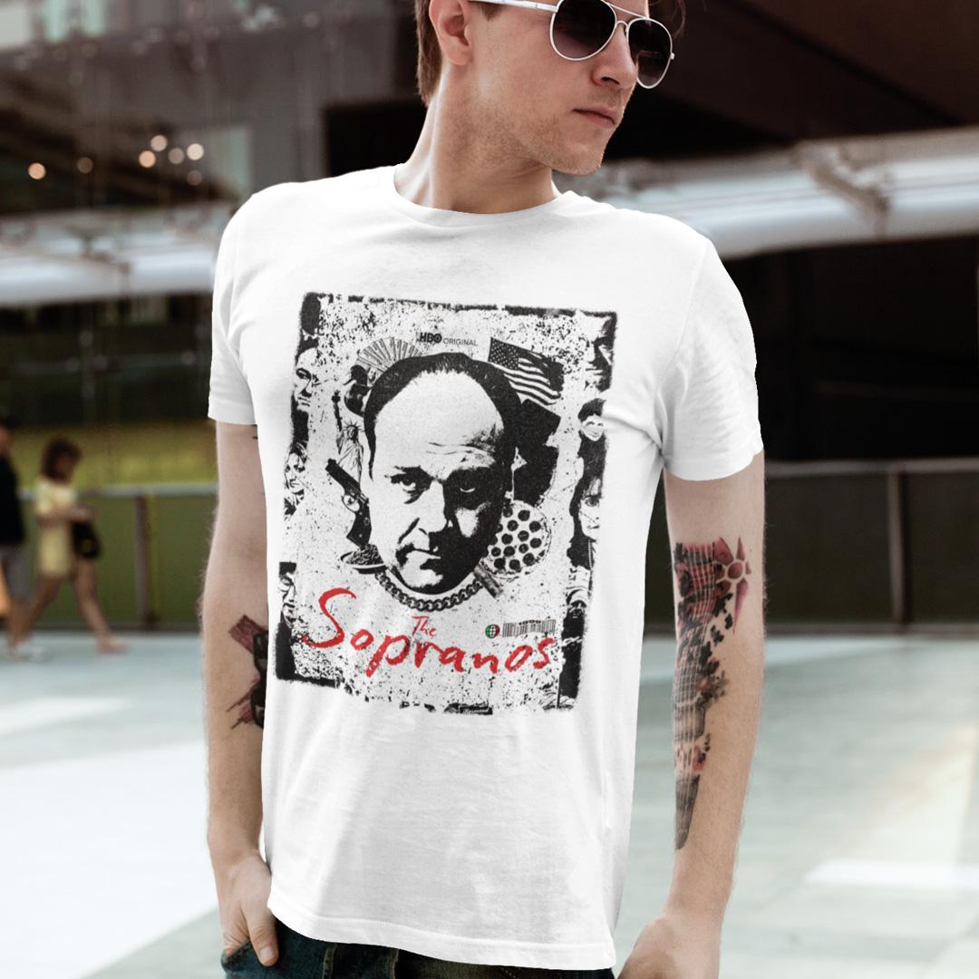 Футболка унісекс The Sopranos Poster by Wiktor Kaczor 4XL Білий (00000010451)