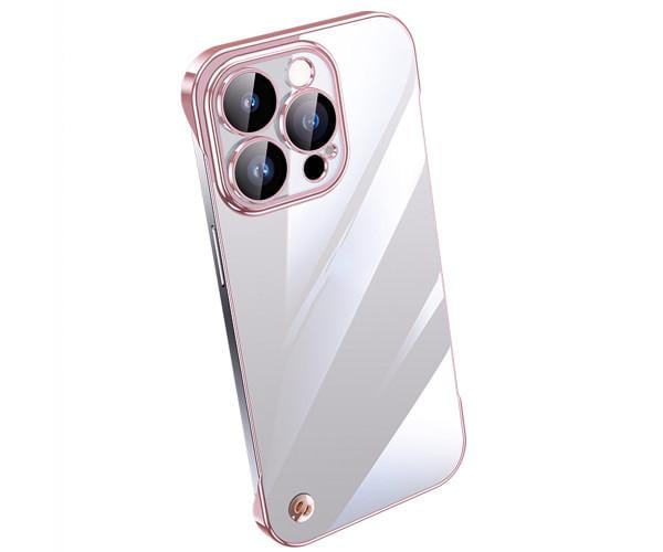 Чехол - накладка Omeve Clear Bamper для iPhone 16 Pro Max с защитой для камеры Розовый