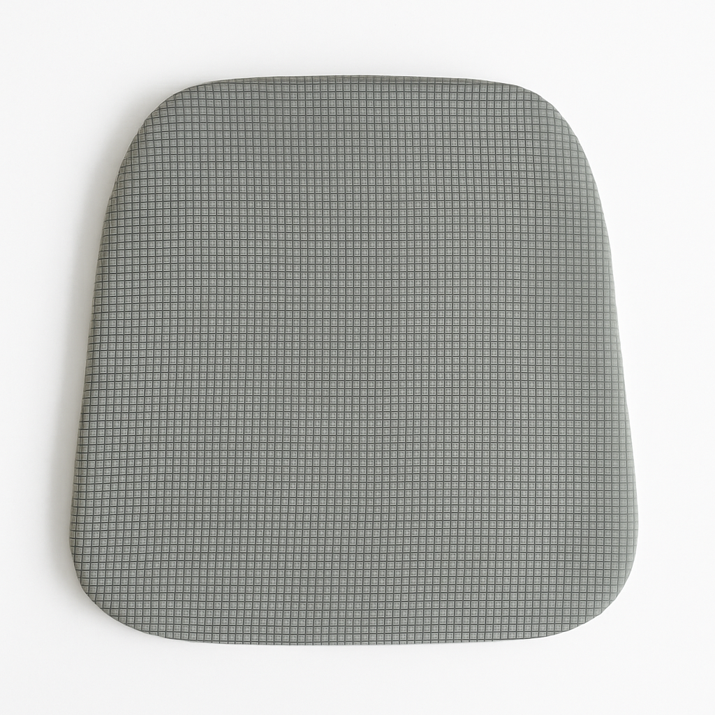 Подушка на стул двухсторонняя полиэстеровая Stenson Waffle R94338-G 37×40 см Серый/Белый (627858)