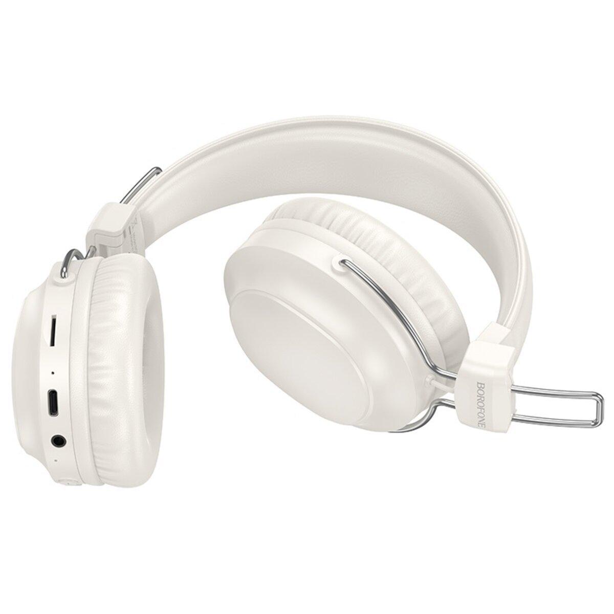 Наушники беспроводные Borofone BO33 Melody BT5.4 headphones 250 mAh Milky White (6941991120091)