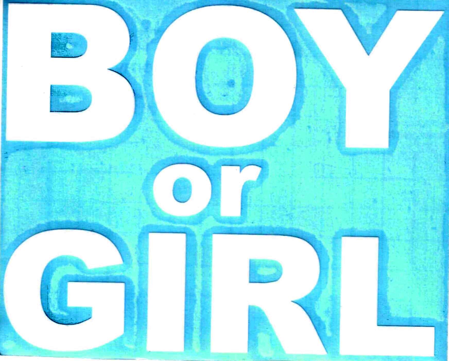 Наклейка Boy Or Girl для Gender party 15х12 см Білий - фото 1