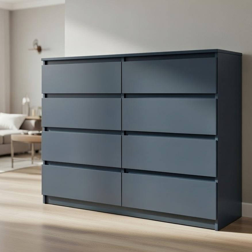 Комод для одежды Мастер Форм Брайт ДСП 1300х376х950 мм Антрацитовый (20099)