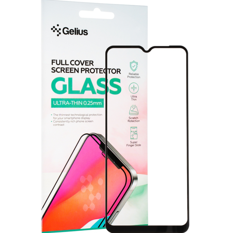 Захисне скло Gelius Full Cover Ultra-Thin 0.25mm для Motorola E13 Black