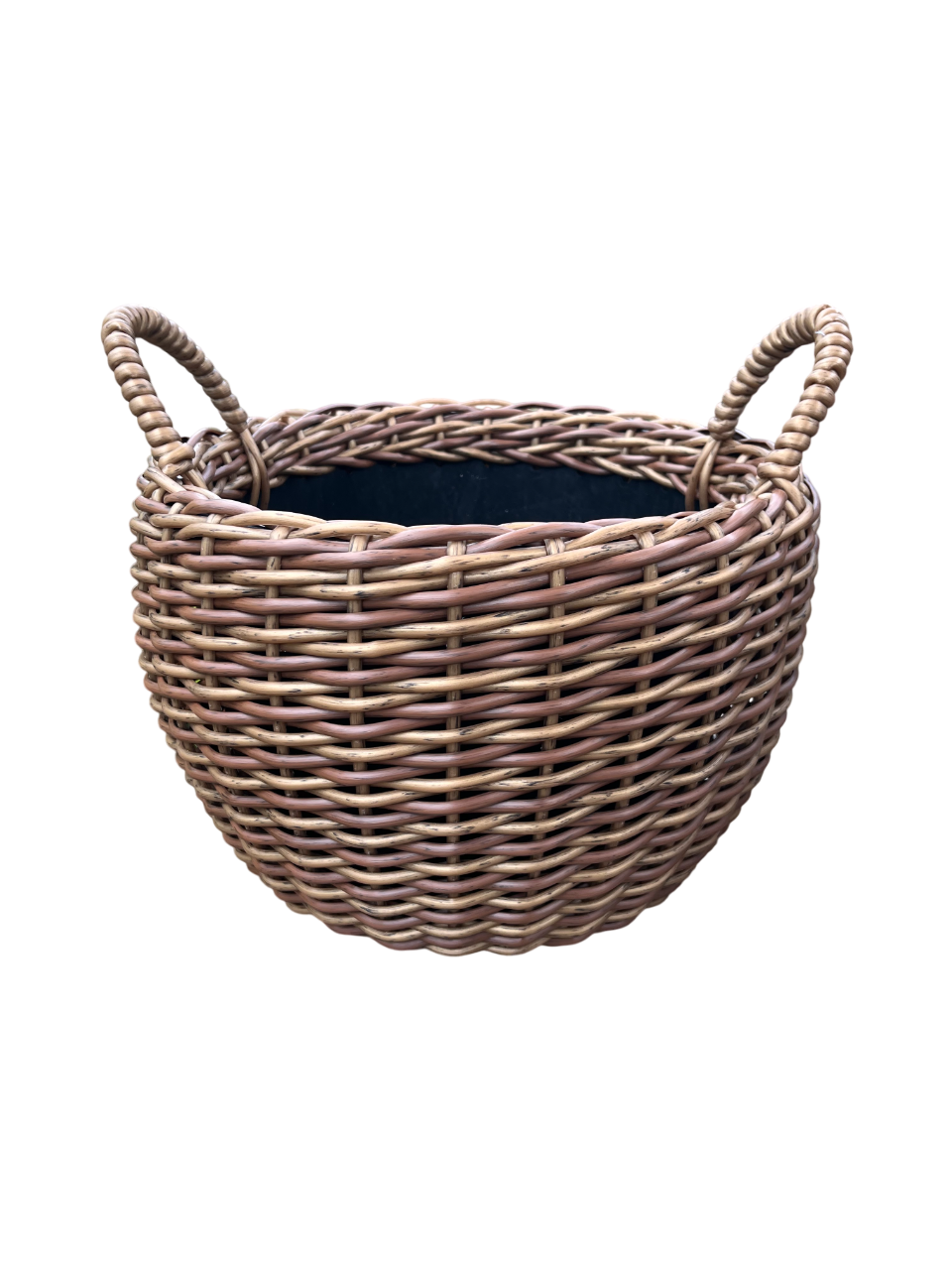 Кашпо для квітів з ручками зі штучного ротанга 16 л Дровник Комбі (28551950)