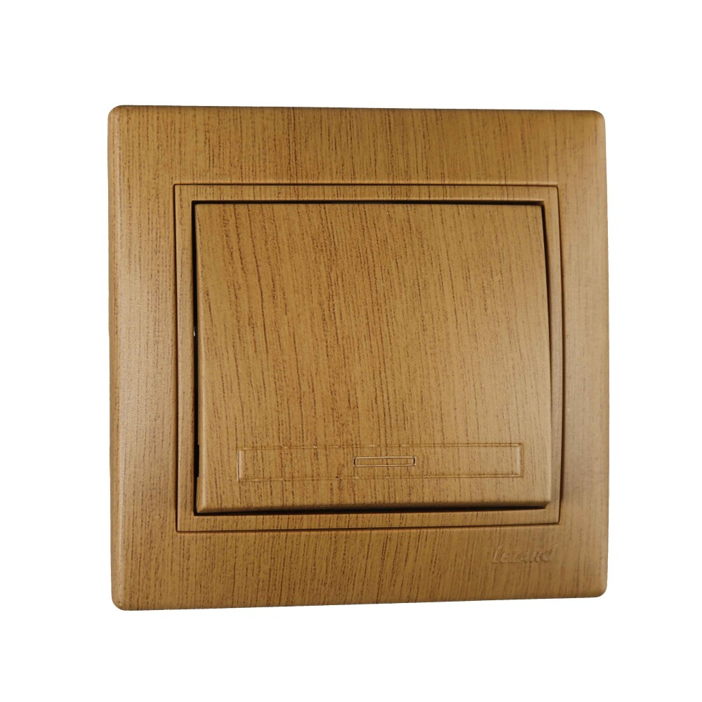 Выключатель Lezard Mira 1-клавишный Дуб классический матовый