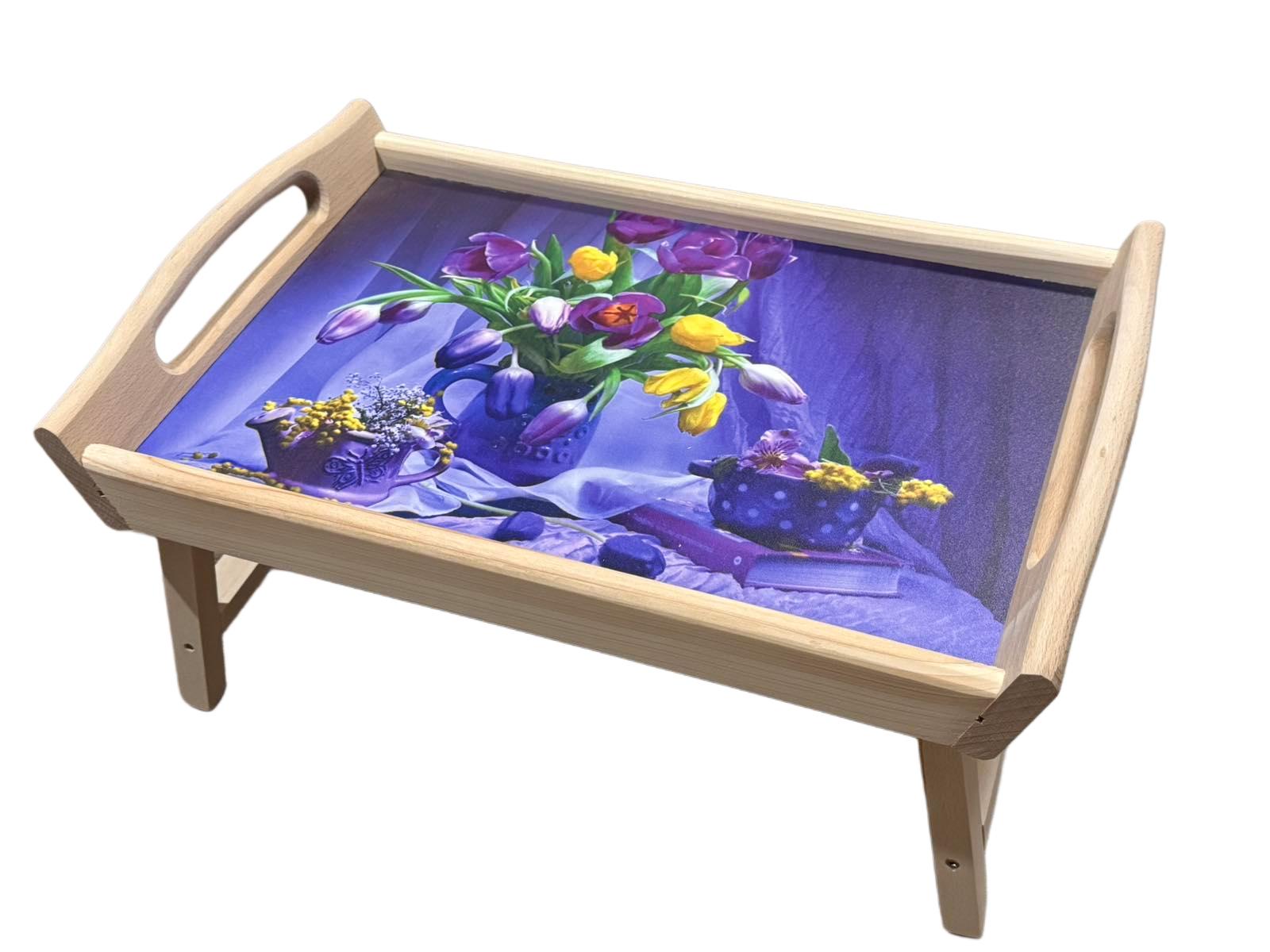 Поднос-столик Кофе/Тюльпаны деревянный складной (26063890) Поднос-столик Кофе/Тюльпаны деревянный складной (26063890)