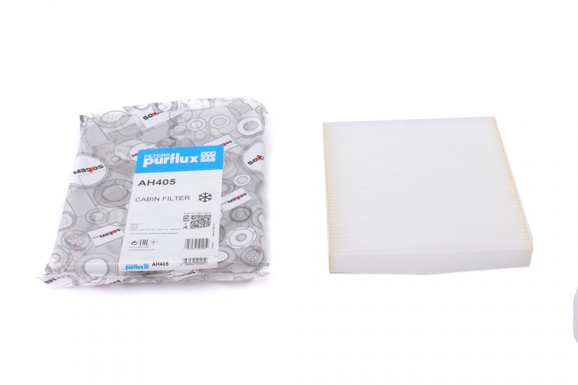 Фильтр салона PURFLUX для Renault Clio/Dacia Logan 12- (AH405)