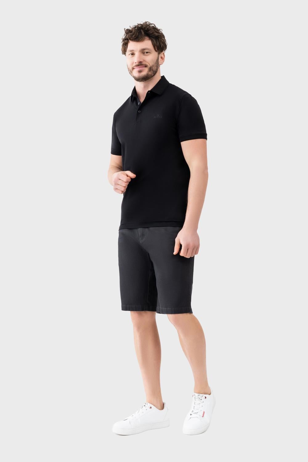 Футболка-поло Avecs из трикотажа Double Face 3XL Черный (30591/1-3XL)