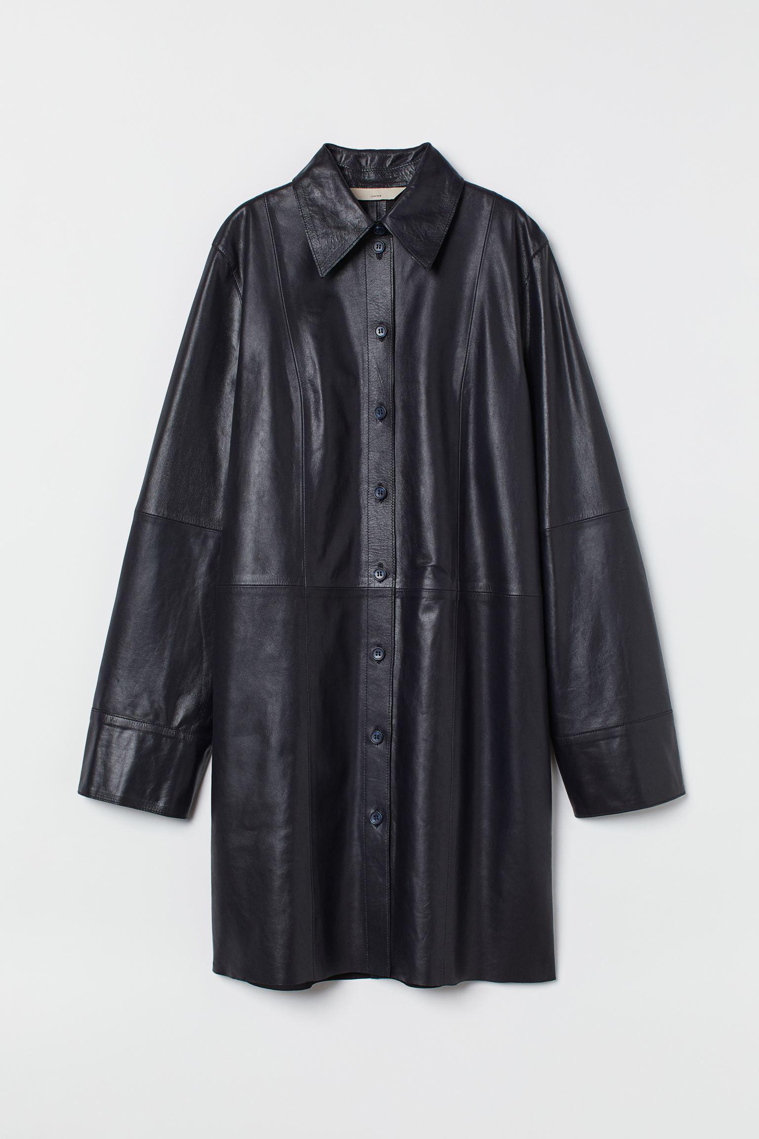 Платье кожаное р. 36 Темно-синий (1017297ral)