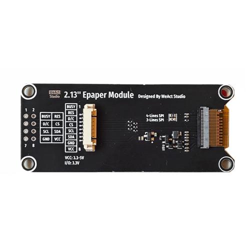 Дисплей E-ink WeAct Epaper SPI 2,13" 250x122 Чорно-білий (888524) - фото 4