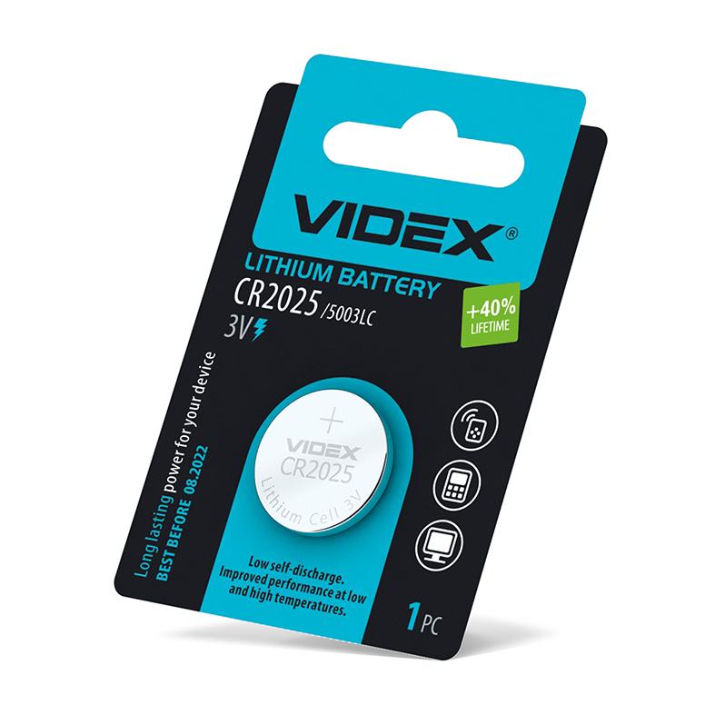 Батарейка литиевая Videx CR2025 Blister Card (CR2025 1B) Батарейка литиевая Videx CR2025 Blister Card (CR2025 1B)