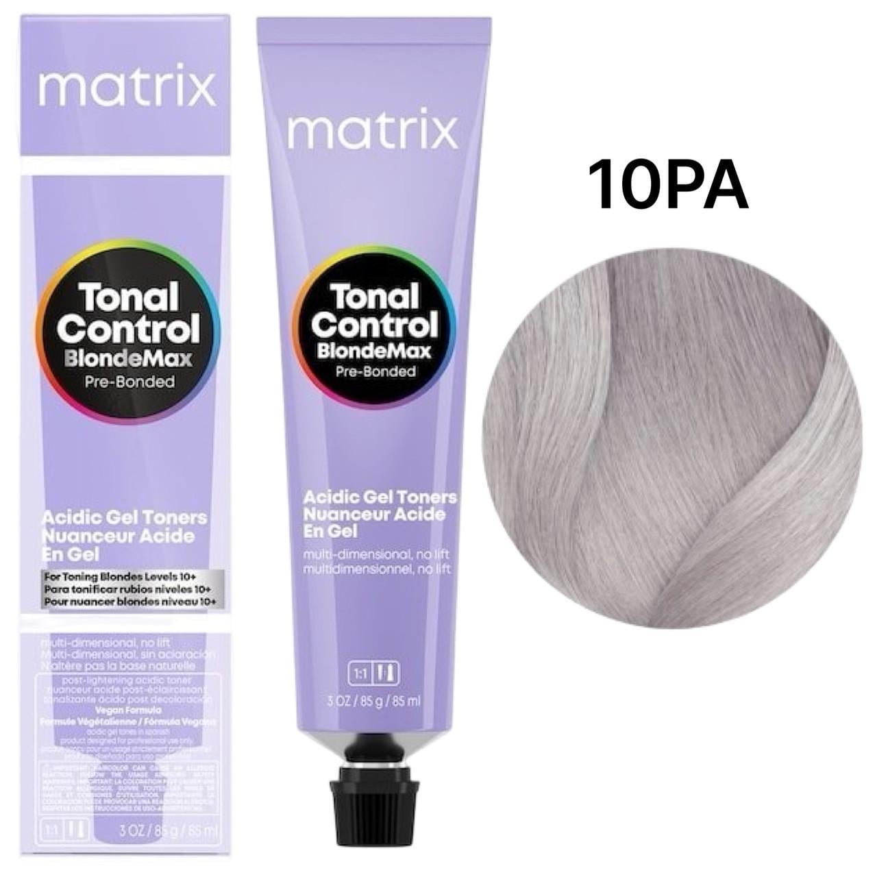 Тонер-краска гелевый на кислотной основе Matrix BlondeMax Tonal Control 10PA 90 мл