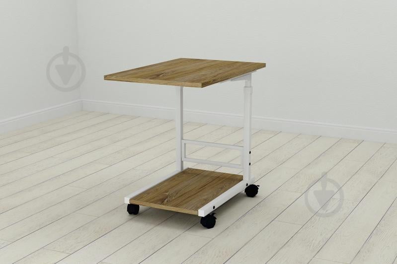 Стол приставной Ferrum-decor Френу 62x40x60 металл Белый ДСП Дуб Таверна 16мм (FRE0013) Стол приставной Ferrum-decor Френу 62x40x60 металл Белый ДСП Дуб Таверна 16мм (FRE0013)