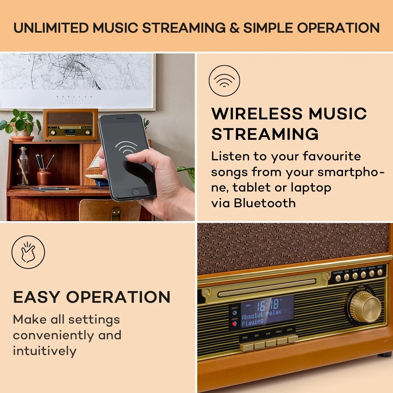 Cтереосистема акустична Auna Belle Epoque 1906 DAB (10040014) - фото 3